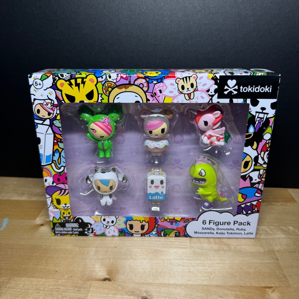 Tokidoki 6 Figure Pack SANDy Donutella Ruby Mozzarella Kaiju Tokimon Latte NEW
